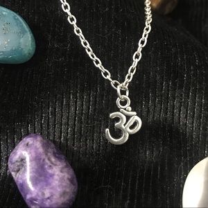 OM Necklace Sterling Silver Pendent
